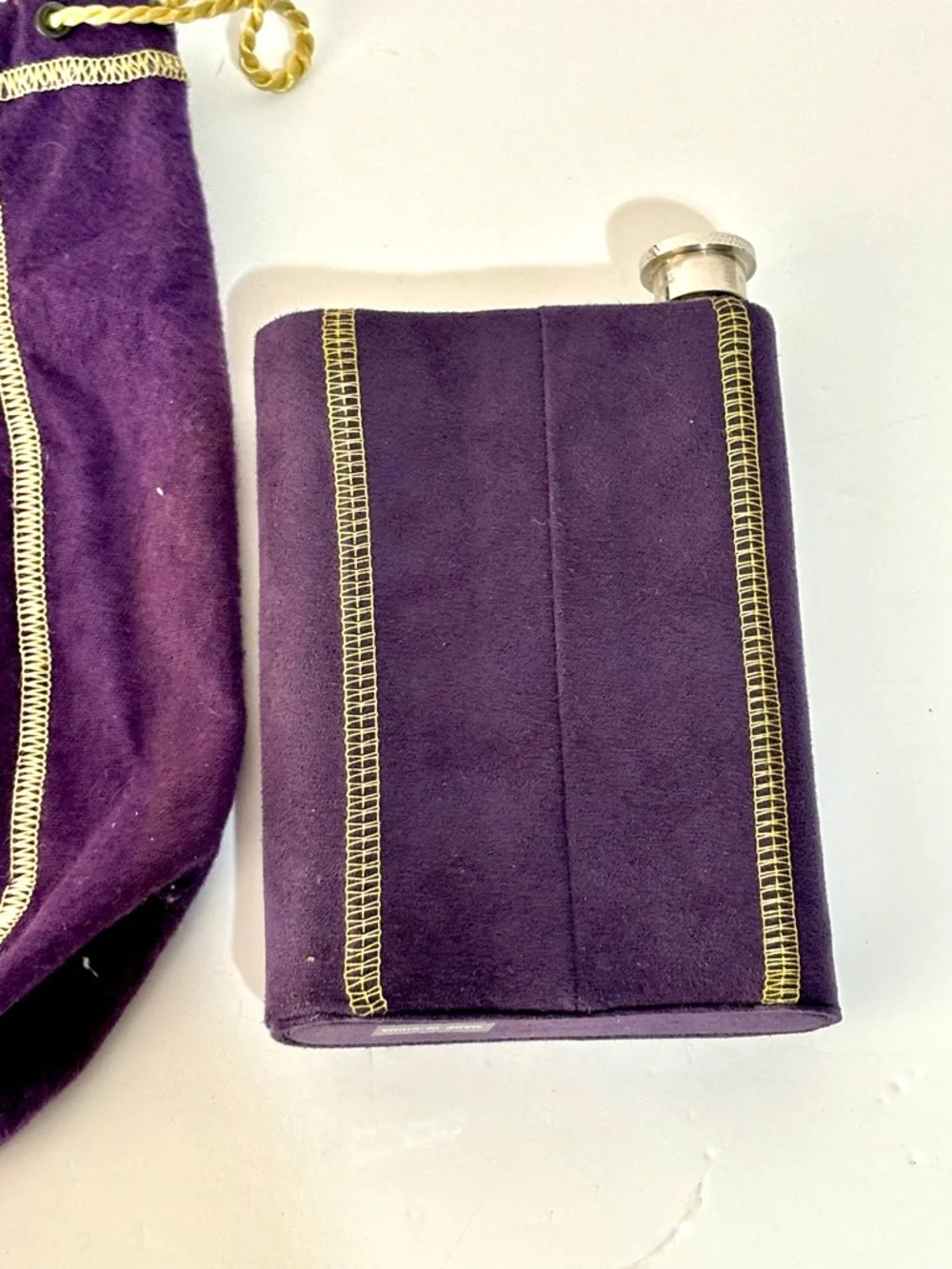 Crown Royal Purple Velvet Flask and Bag